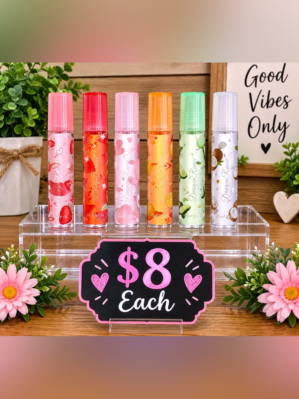 ✴️New✴️Fruit Lip Oils- Strawberry, Watermelon, Peach, Orange, Avocado, Coconut